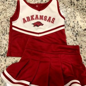 Toddler Arkansas Razorback Cheerleading Outfit